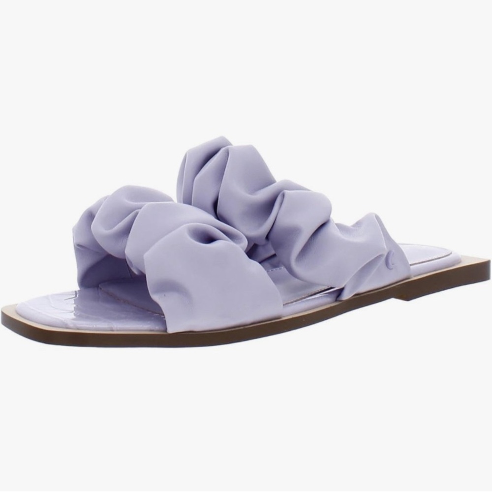 Circus Sam Edelman Iggy Lavender purple scrunchy Ruffle Slide Sandals resortwear